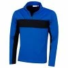 Calvin Klein Golf Gents Embossed ½ Zip Top Blue - Black 1 Calvin Klein Golf Gents Embossed ½ Zip Top Blue - Black -Golf Clothing Shop P C9500CALVINKLEINTOPBLUEBLACKGENTS L