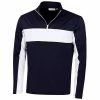 Calvin Klein Golf Gents Embossed ½ Zip Top Navy - White
