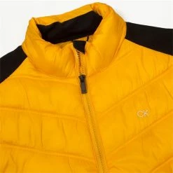 Calvin Klein Golf Gents Frontera Hybrid Jacket Mustard -Golf Clothing Shop P C9832CALVINKLEINJACKETMUSTARDGENTS 2 L