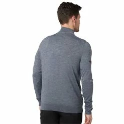 Callaway Gents ¼ Zip Blended Merino Sweater Steel Heather (038) -Golf Clothing Shop P CGGF80M1CALLAWAYSWEATERSTEELHEATHER038GENTS 1 L