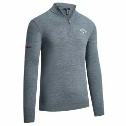 Callaway Gents ¼ Zip Blended Merino Sweater Steel Heather (038)