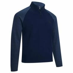 Callaway Gents Raglan ¼ Zip Sweater Navy (410)