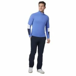 Callaway Gents ¼ Zip Colourblock Chillout Amparo Blue (419) -Golf Clothing Shop P CGJSC0C8CALLAWAYJACKETAMPAROBLUE419GENTS 2 L