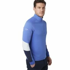 Callaway Gents ¼ Zip Colourblock Chillout Amparo Blue (419) -Golf Clothing Shop P CGJSC0C8CALLAWAYJACKETAMPAROBLUE419GENTS 4 L