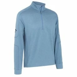 Callaway Gents Pullover Midweight Waffle Top Blue Horizon (435)