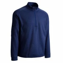Callaway Gents Pullover Midweight Waffle Top Dark Moody Heather