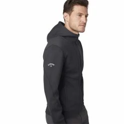Callaway Gents Aquapel Thermal Hoodie Black Heather (003) -Golf Clothing Shop P CGKFC005CALLAWAYHOODIEBLACKHEATHER003GENTS 4 L