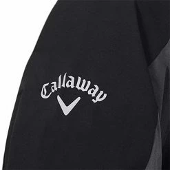 Callaway Gents ¼ Zip Water Resistant Wind Jacket Caviar (002) -Golf Clothing Shop P CGRF90D4CALLAWAYJACKETCAVIAR002GENTS 2 L