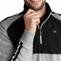 Calvin Klein Golf Gents Glacier Lined ½ Zip Sweater Grey Marl 11 Calvin Klein Golf Gents Glacier Lined ½ Zip Sweater Grey Marl -Golf Clothing Shop P CKMA20411CALVINKLEINSWEATERGREYMARLGENTS 4 L