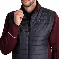 Calvin Klein Golf Gents Wrangell Hybrid Jacket Blackberry 12 Calvin Klein Golf Gents Wrangell Hybrid Jacket Blackberry -Golf Clothing Shop P CKMA20416ACALVINKLEINJACKETBLACKBERRYGENTS 2 L