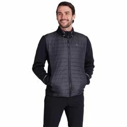 Calvin Klein Golf Gents Wrangell Hybrid Jacket Black -Golf Clothing Shop P CKMA20416ACALVINKLEINJACKETBLACKGENTS L