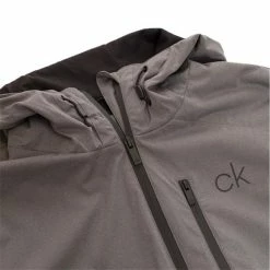 Calvin Klein Golf Gents Ultron Hooded Jacket Grey Marl -Golf Clothing Shop P CKMA20422CALVINKLEINJACKETGREYMARLGENTS 3 L