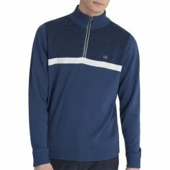 Calvin Klein Golf Gents Magnet ½ Zip Lined Sweater Ink -Golf Clothing Shop P CKMA21528CKGOLFGENTSMAGNETZIPLINEDSWEATERINK 2 L