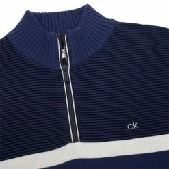 Calvin Klein Golf Gents Magnet ½ Zip Lined Sweater Ink -Golf Clothing Shop P CKMA21528CKGOLFGENTSMAGNETZIPLINEDSWEATERINK 3 L