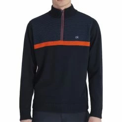 Calvin Klein Golf Gents Magnet ½ Zip Lined Sweater Navy Blaze -Golf Clothing Shop P CKMA21528CKGOLFGENTSMAGNETZIPLINEDSWEATNAVYBLAZE 2 L