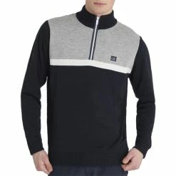 Calvin Klein Golf Gents Magnet ½ Zip Lined Sweater Navy - Grey -Golf Clothing Shop P CKMA21528CKGOLFGENTSMAGNETZIPLINEDSWEATNAVYGREY 2 L