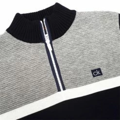 Calvin Klein Golf Gents Magnet ½ Zip Lined Sweater Navy - Grey -Golf Clothing Shop P CKMA21528CKGOLFGENTSMAGNETZIPLINEDSWEATNAVYGREY 4 L