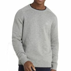 Calvin Klein Golf Gents Chunky Crew Neck Sweater Grey -Golf Clothing Shop P CKMA21529CKGOLFGENTSCHUNKYCREWNECKSWEATGREYMARL 2 L