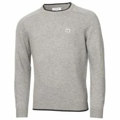 Calvin Klein Golf Gents Chunky Crew Neck Sweater Grey