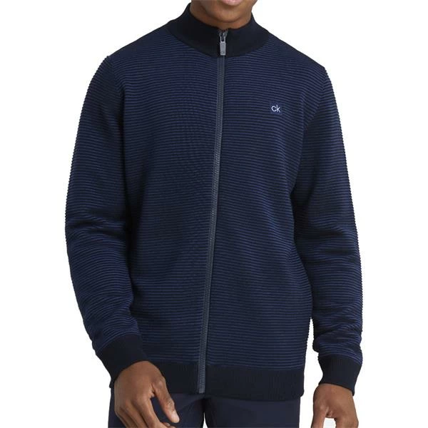Calvin Klein Golf Gents Ottoman Full Zip Lined Sweater Navy 5 Calvin Klein Golf Gents Ottoman Full Zip Lined Sweater Navy - Image 3