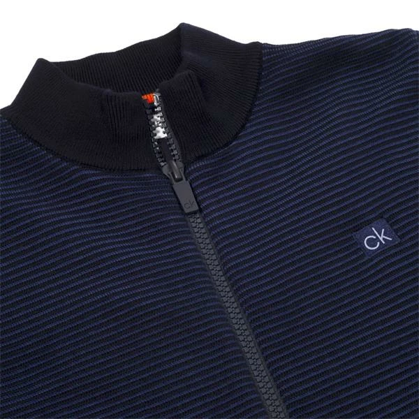 Calvin Klein Golf Gents Ottoman Full Zip Lined Sweater Navy 6 Calvin Klein Golf Gents Ottoman Full Zip Lined Sweater Navy - Image 4