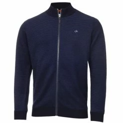 Calvin Klein Golf Gents Ottoman Full Zip Lined Sweater Navy