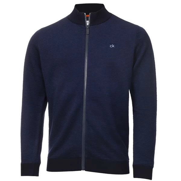 Calvin Klein Golf Gents Ottoman Full Zip Lined Sweater Navy 3 Calvin Klein Golf Gents Ottoman Full Zip Lined Sweater Navy
