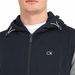 Calvin Klein Golf Gents Yosemite Hooded Sweater Grey Marl -Golf Clothing Shop P CKMA22702CALVINKLEINSWEATERGREYMARLGENTS 5 L