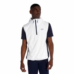 Calvin Klein Golf Gents Pebble Gilet White -Golf Clothing Shop P CKMS22545CALVINKLEINGILETWHITEGENTS 3 L
