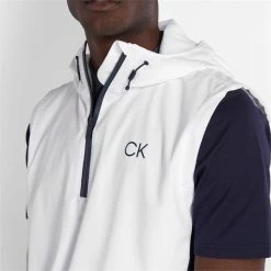 Calvin Klein Golf Gents Pebble Gilet White -Golf Clothing Shop P CKMS22545CALVINKLEINGILETWHITEGENTS 5 L