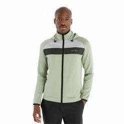 Calvin Klein Golf Gents Fracture Hooded Full Zip Camo Green -Golf Clothing Shop P CKMS23758CALVINKLEINHOODIECAMOGREENGENTS 2 L