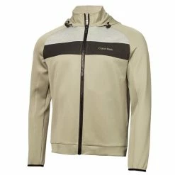 Calvin Klein Golf Gents Fracture Hooded Full Zip Camo Green