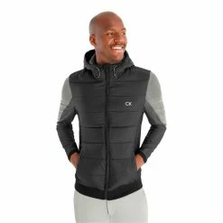 Calvin Klein Golf Gents Dynamo Hooded Jacket Black -Golf Clothing Shop P CKMS23763CALVINKLEINJACKETBLACKGENTS 2 L