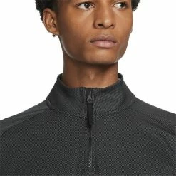 Nike Gents Dri-Fit Vapor ½ Zip Top Black - Grey (010) -Golf Clothing Shop P CU9828NIKEGENTSDRIFITVAPORHALFZIPBLKGREY010 1 L