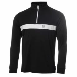 DKNY Gents Tournament ¼ Zip Top Black