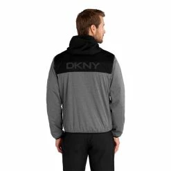 DKNY Gents Downpour Full Zip Jacket Grey - Black -Golf Clothing Shop P DKG0015DKNYJACKETGREYBLACKGENTS 3 L