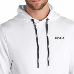 DKNY Gents Performance Hoodie White -Golf Clothing Shop P DKG0016DKNYHOODIEWHITEGENTS 5 L