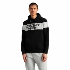 DKNY Gents South Street Colour Block Hoodie Black -Golf Clothing Shop P DKS0013DKNYHOODIEBLACKGENTS 2 L