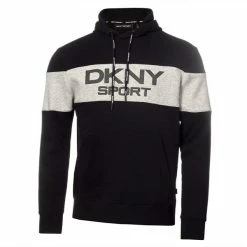 DKNY Gents South Street Colour Block Hoodie Black