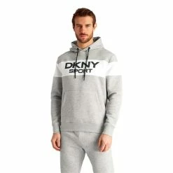 DKNY Gents South Street Colour Block Hoodie Silver Marl -Golf Clothing Shop P DKS0013DKNYHOODIESILVERMARLGENTS 2 L
