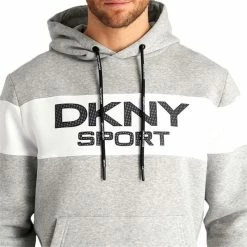 DKNY Gents South Street Colour Block Hoodie Silver Marl -Golf Clothing Shop P DKS0013DKNYHOODIESILVERMARLGENTS 5 L