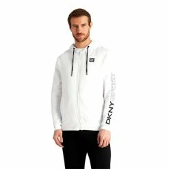 DKNY Gents South Street Full Zip Hoodie White -Golf Clothing Shop P DKS0014DKNYHOODIEWHITEGENTS 3 L
