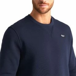 DKNY Gents Harlem Badge Sweatshirt Navy -Golf Clothing Shop P DKS0016DKNYSWEATSHIRTNAVYGENTS 5 L