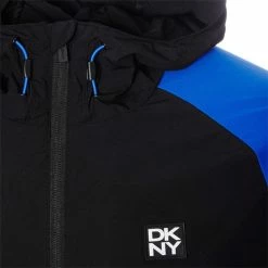 DKNY Gents Georgetown Stretch Windbreaker Black - Electric Blue -Golf Clothing Shop P DKSMS22018DKNYGENTSGEORGESTRETCHWINDBLACKBLUE 4 L