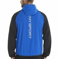 DKNY Gents Georgetown Stretch Windbreaker Electric Blue - Black -Golf Clothing Shop P DKSMS22018DKNYGENTSGEORGESTRETCHWINDBLUEBLACK 3 L