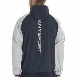DKNY Gents Georgetown Stretch Windbreaker Navy - Silver -Golf Clothing Shop P DKSMS22018DKNYGENTSGEORGESTRETCHWINDNAVYSILVER 3 L