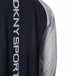 DKNY Gents Georgetown Stretch Windbreaker Navy - Silver -Golf Clothing Shop P DKSMS22018DKNYGENTSGEORGESTRETCHWINDNAVYSILVER 4 L