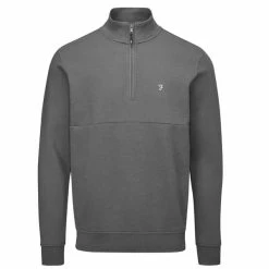 Farah Gents Conley ¼ Zip Top Dark Shadow