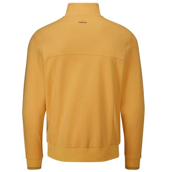 Farah Gents Tisdale ¼ Zip Top Warm Apricot 4 Farah Gents Tisdale ¼ Zip Top Warm Apricot - Image 2