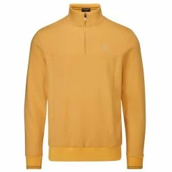 Farah Gents Tisdale ¼ Zip Top Warm Apricot